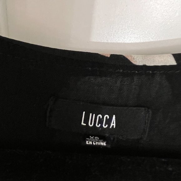 Lucca Casual Floral Short Black Dress A-line long sleeve XS - Picture 4 of 6